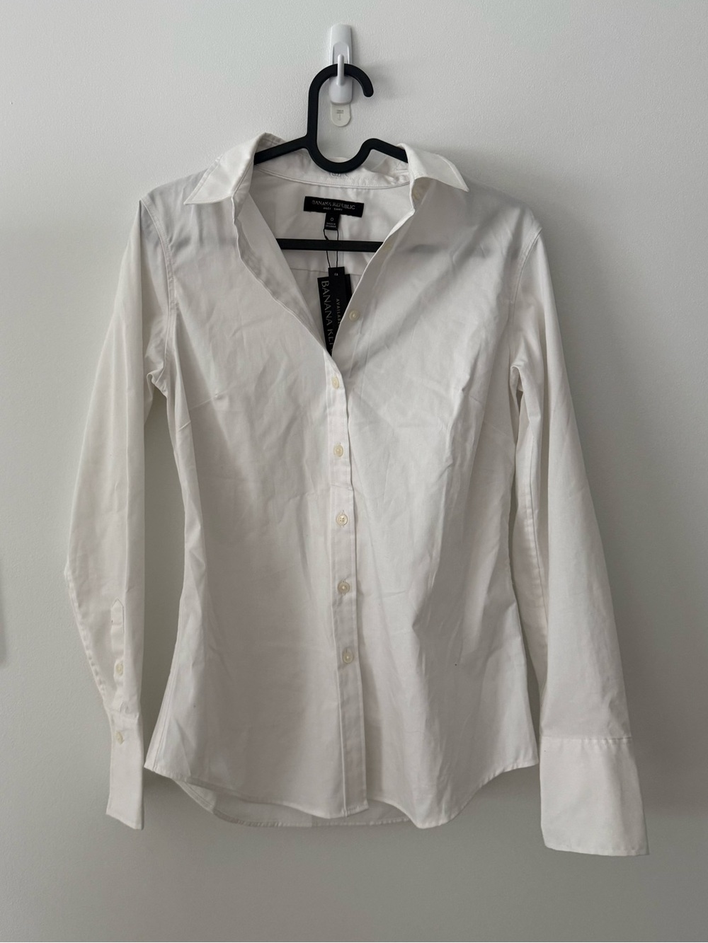 NWT Banana Republic White Riley Button Up Tailored Shirt